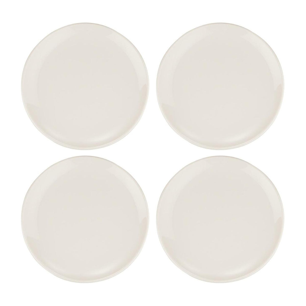 Bonna China Gourmet dia.10"  Round Warm White Porcelain Plate (Set of 4)