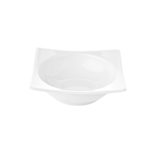 Hong Kong Square White Porcelain Bowl 6" x 6" x h:2" 1 oz.