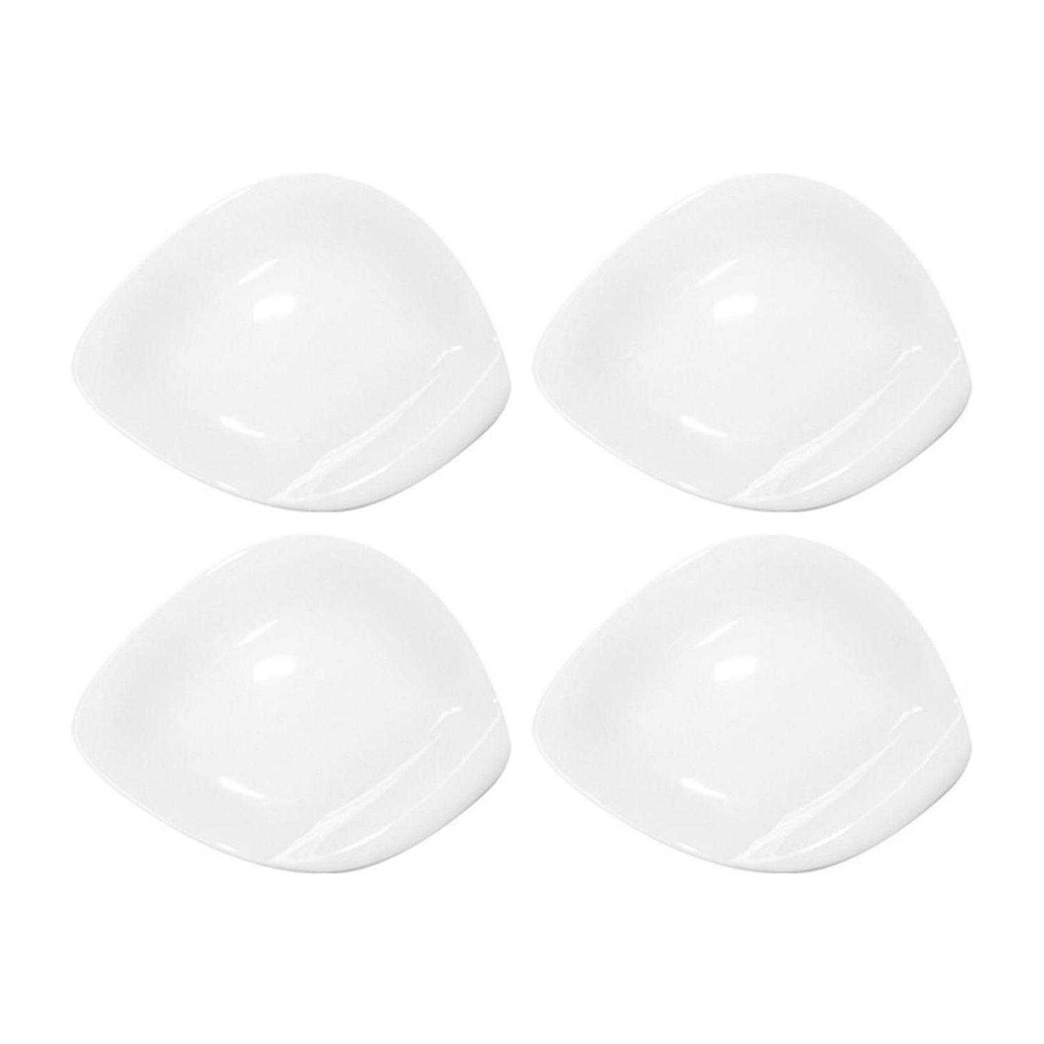 Porcelain Hawaii 9.25" x 7" Oval White Porcelain Plate (Set of 4)