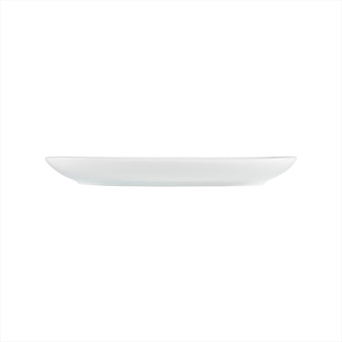 Porcelain Delta-Coupe 13.5" x 7.5" x h:1.5" Oval White Porcelain Platter