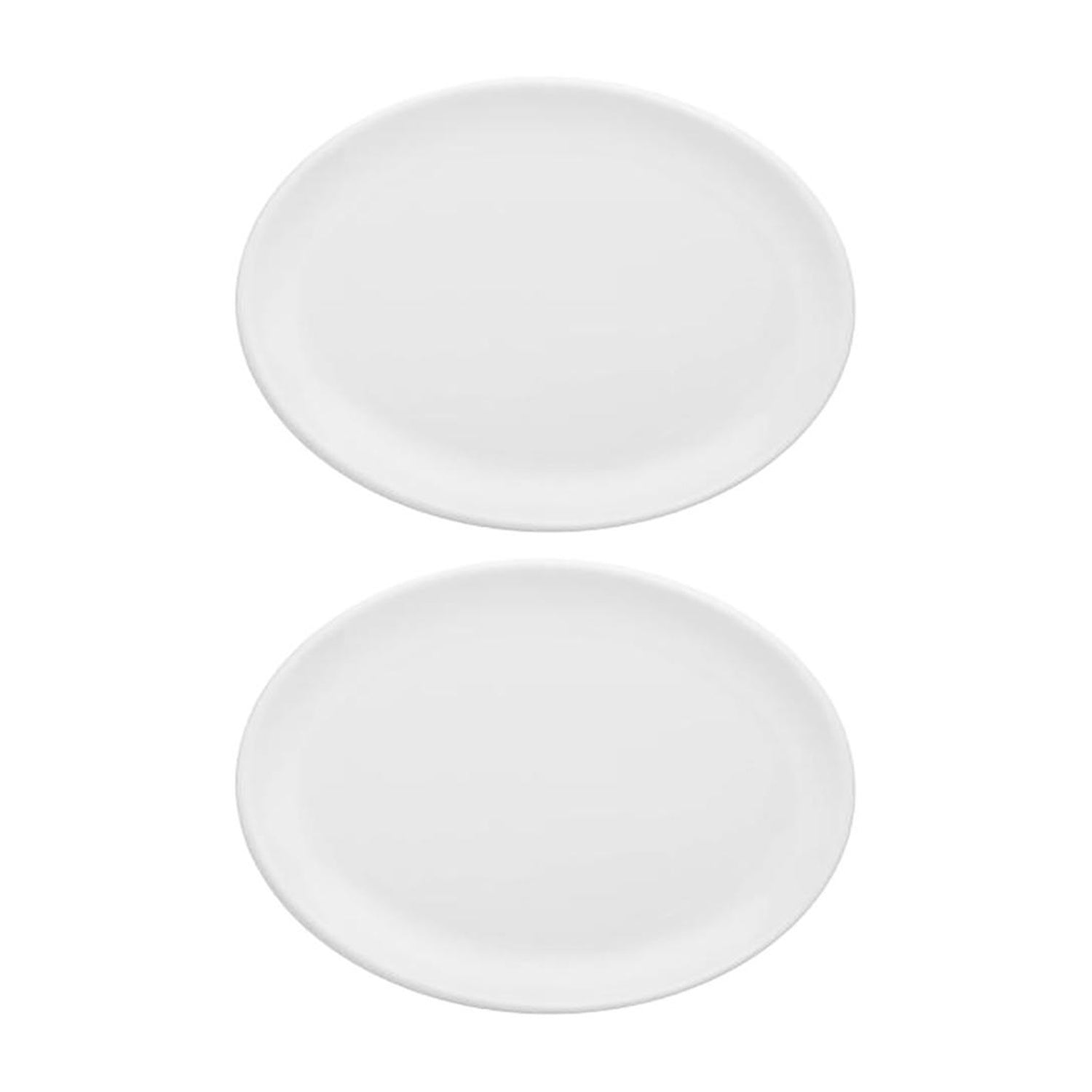 Porcelain Delta-Coupe 6.5" x 4.25" x h:1.25" Oval White Porcelain Platter (Set of 2)