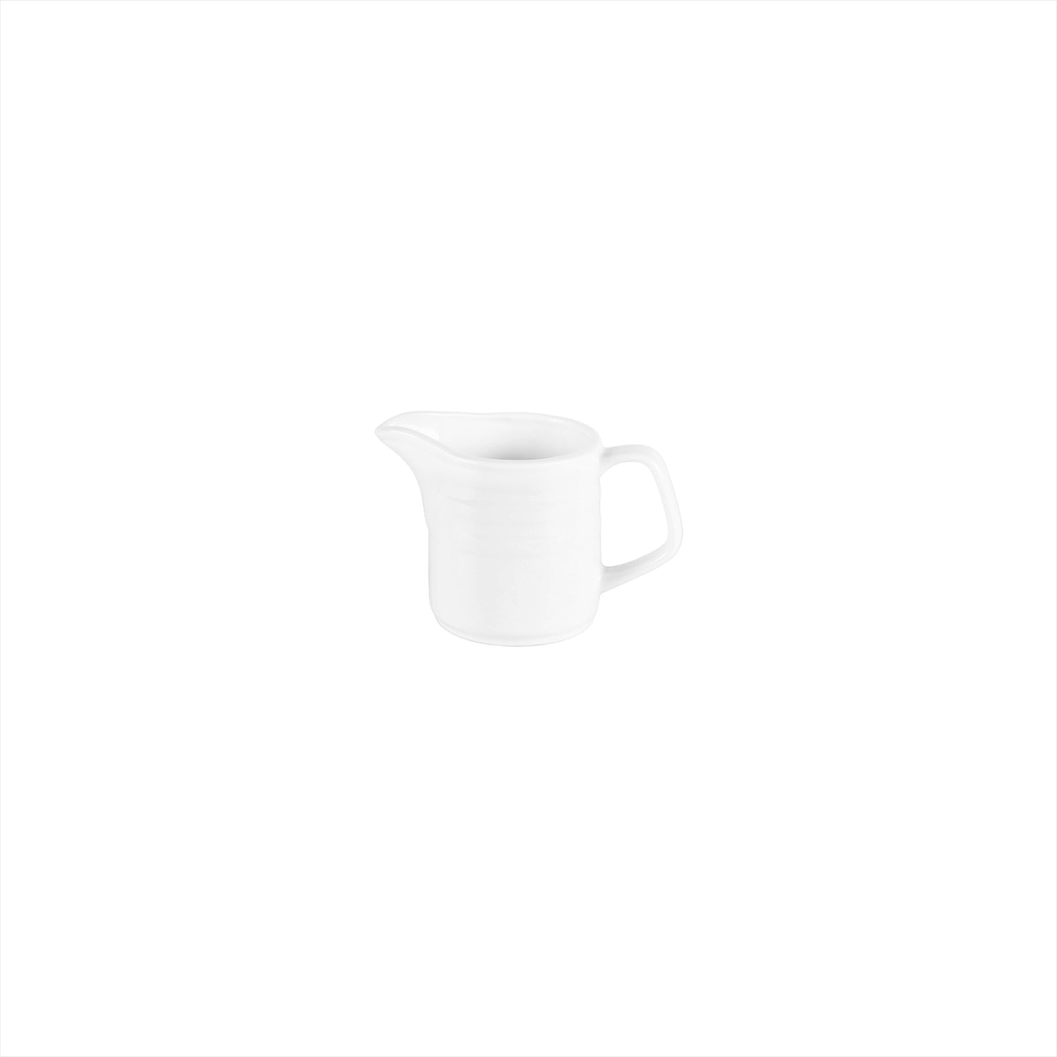 Lizbon Round White Porcelain Creamer  dia.1.75" h:3" 5 oz.