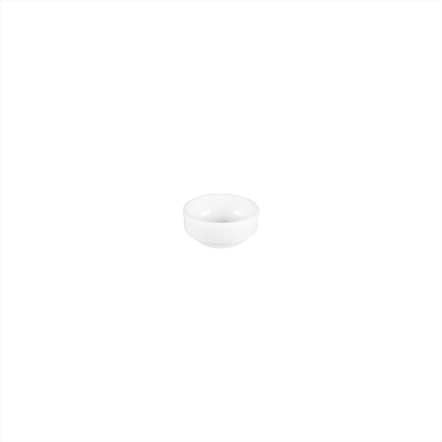 Porcelain Lizbon dia.3" h:1.25" 3 oz. Round White Porcelain Bowl (Set of 4)