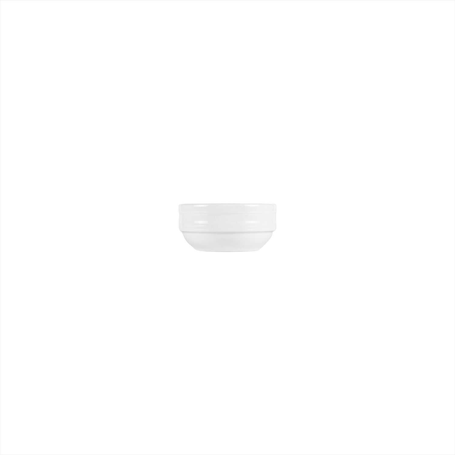 Porcelain Lizbon dia.4" h:1.75" 8 oz. Round White Porcelain Bowl (Set of 4)