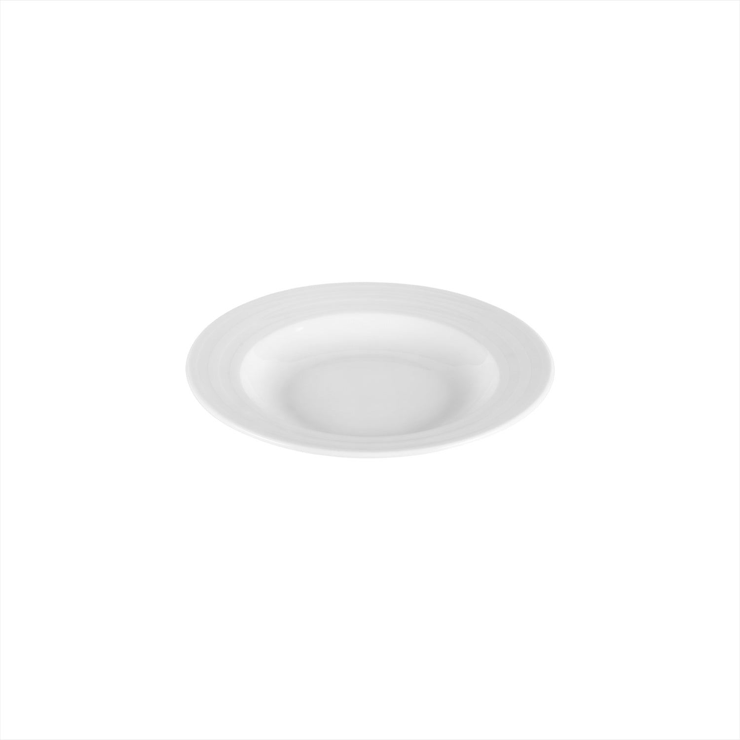 Porcelain Lizbon dia.9" h:1.5" 13 oz. Round White Porcelain Deep Plate (Set of 4)