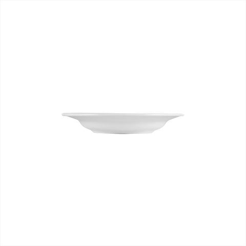 Porcelain Lizbon dia.9" h:1.5" 13 oz. Round White Porcelain Deep Plate (Set of 4)