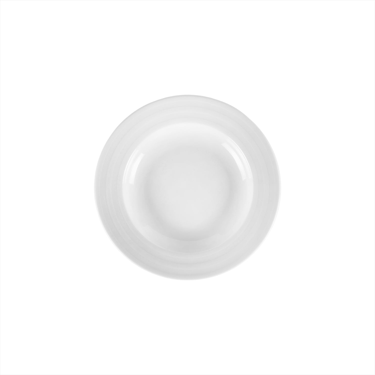 Porcelain Lizbon dia.9" h:1.5" 13 oz. Round White Porcelain Deep Plate (Set of 4)