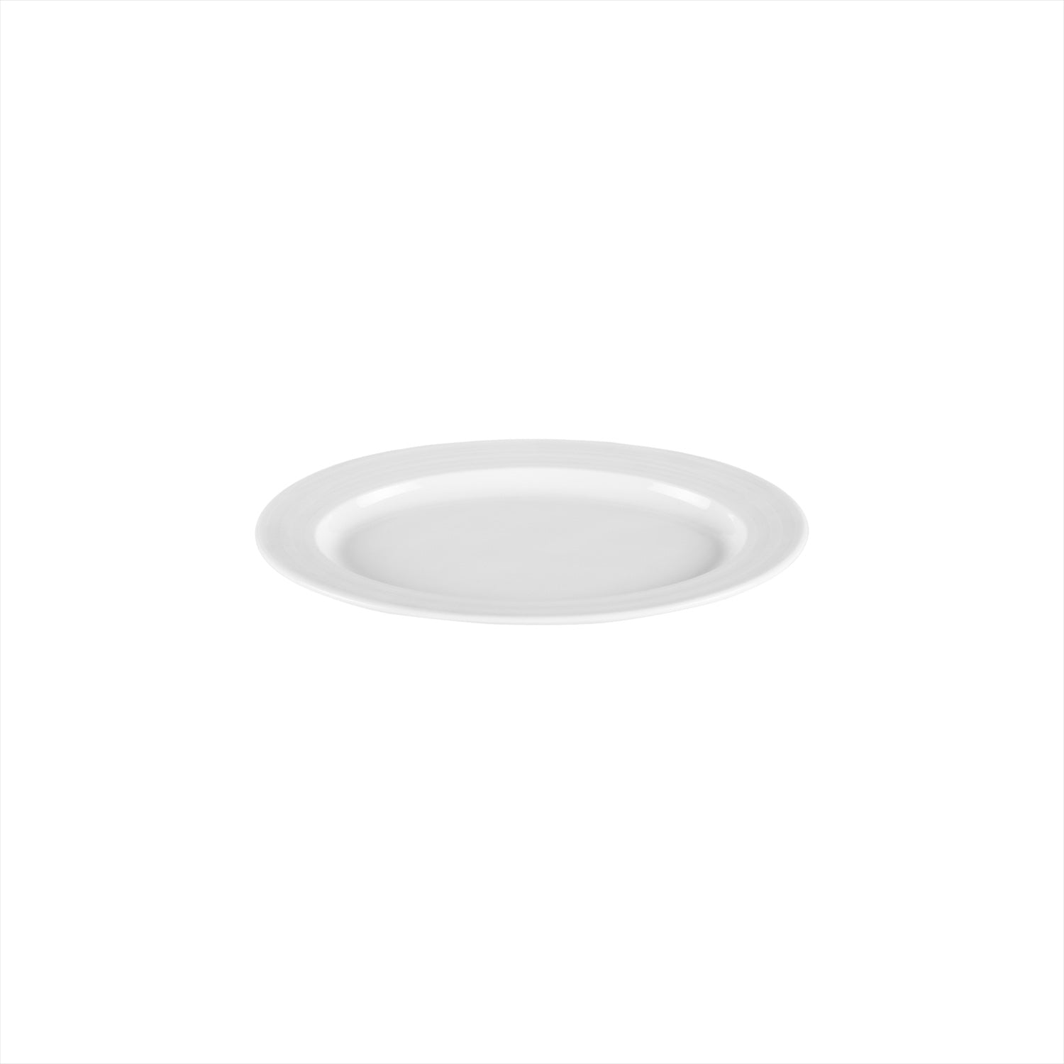 Porcelain Lizbon 9.5" x 6.75" x h:1" Oval White Porcelain Platter (Set of 2)