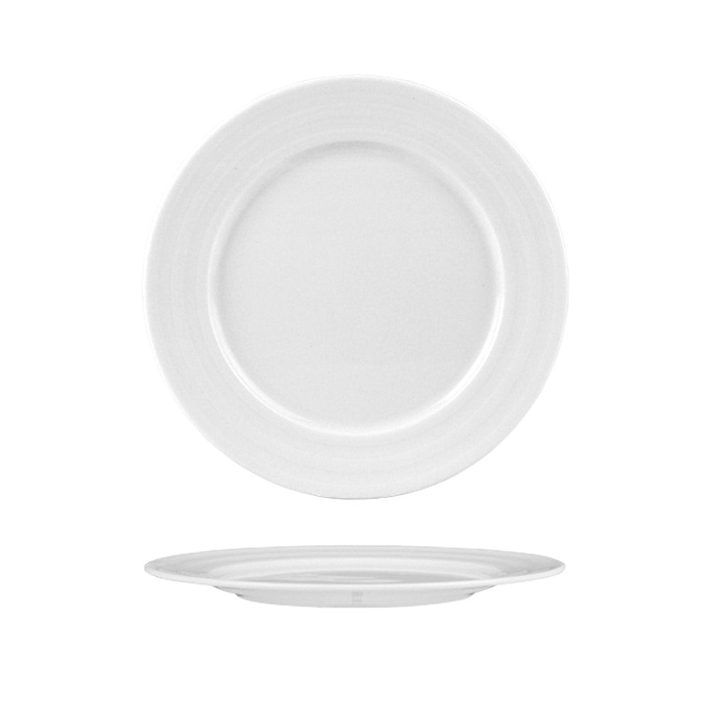 Porcelain Lizbon dia.10.5" Round White Porcelain Plate (Set of 4)