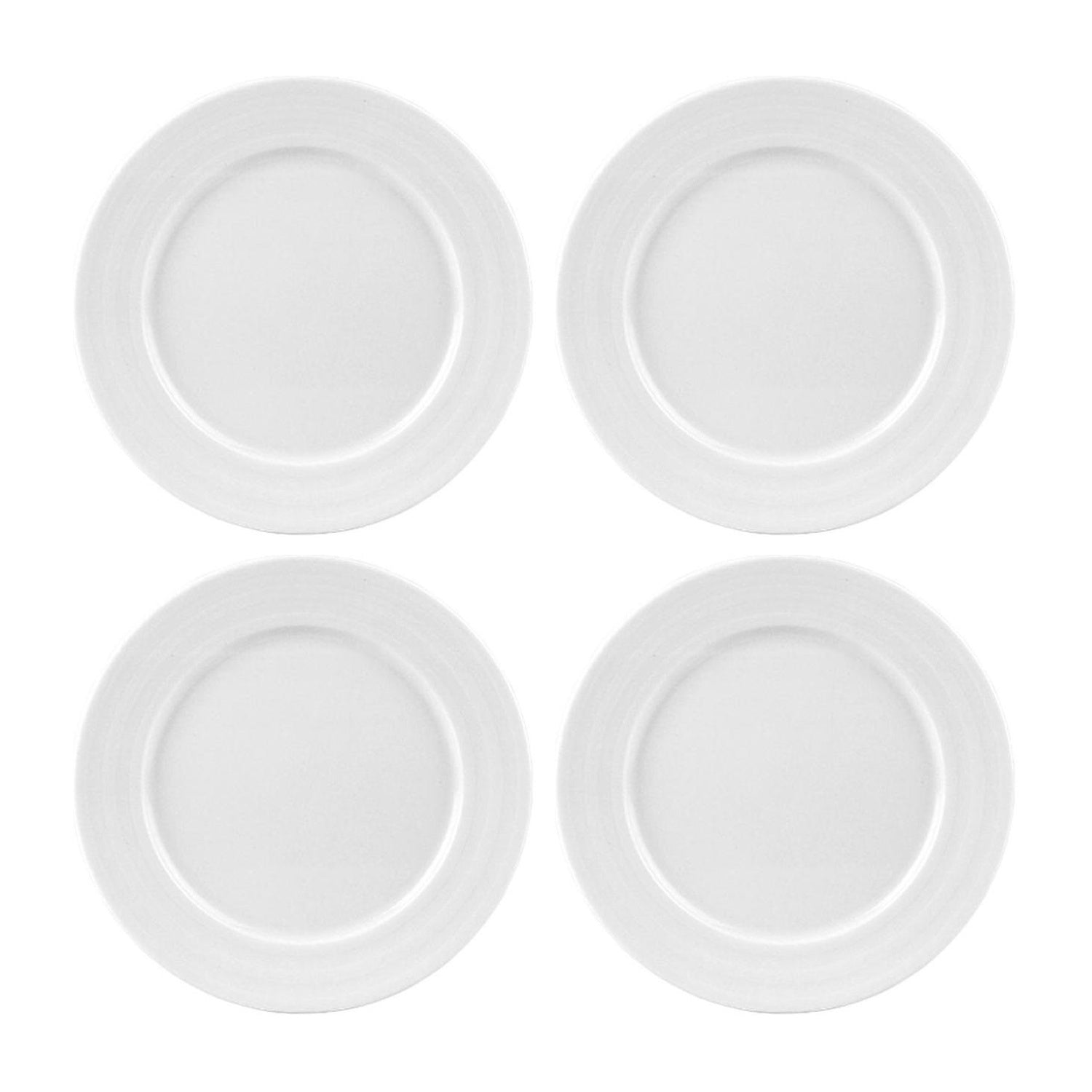 Porcelain Lizbon dia.10.5" Round White Porcelain Plate (Set of 4)