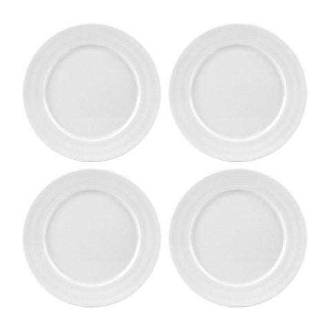 Porcelain Lizbon dia.10.5" Round White Porcelain Plate (Set of 4)