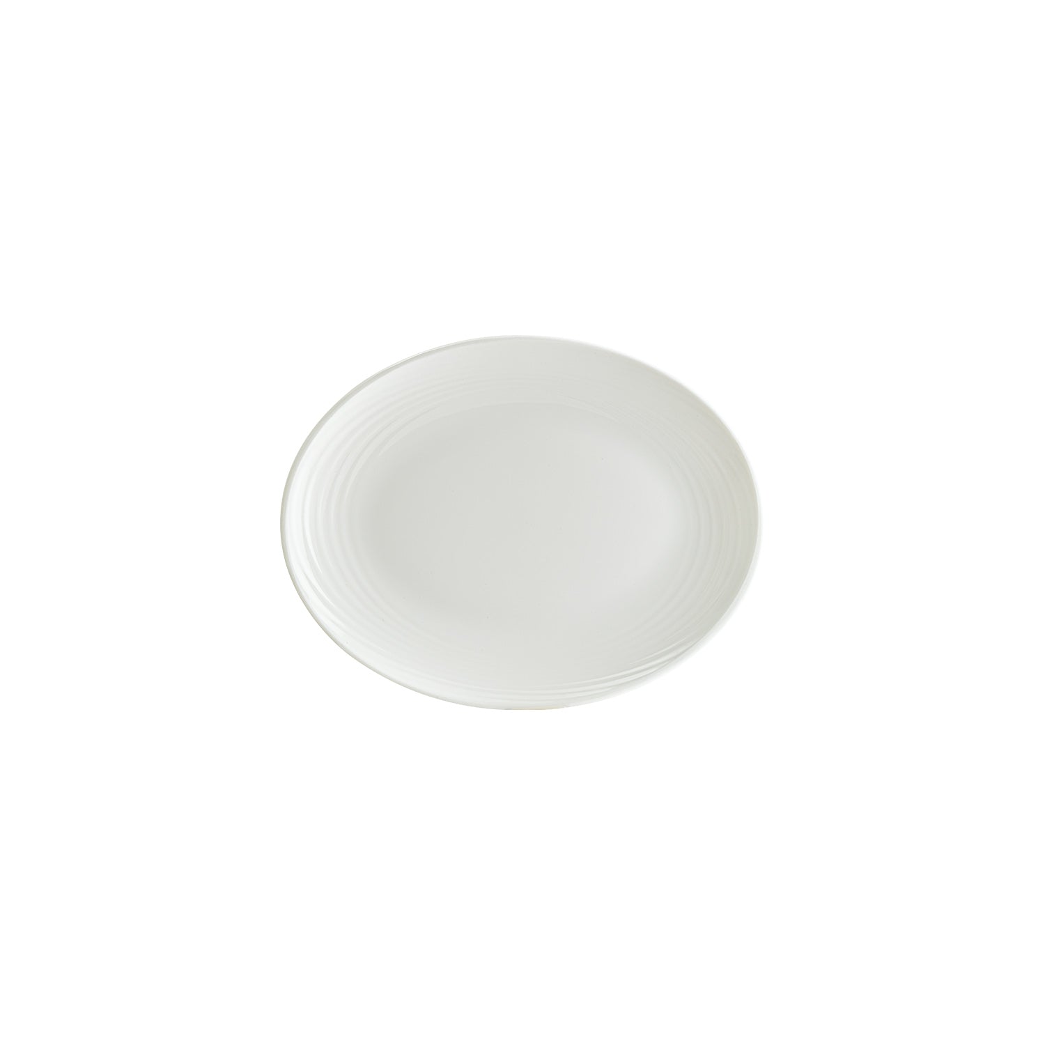 Bonna China Loop 9.75" x 7.5" x h:1" Oval Warm White Porcelain Platter (Set of 2)