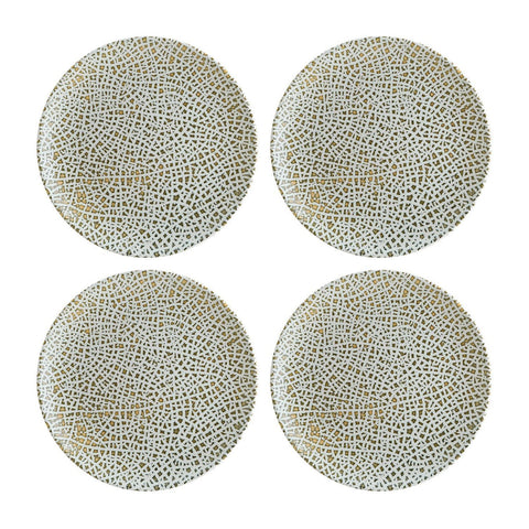 Bonna China Lapya Wood dia.7.5"  Round Decorated Porcelain Plate (Set of 4)