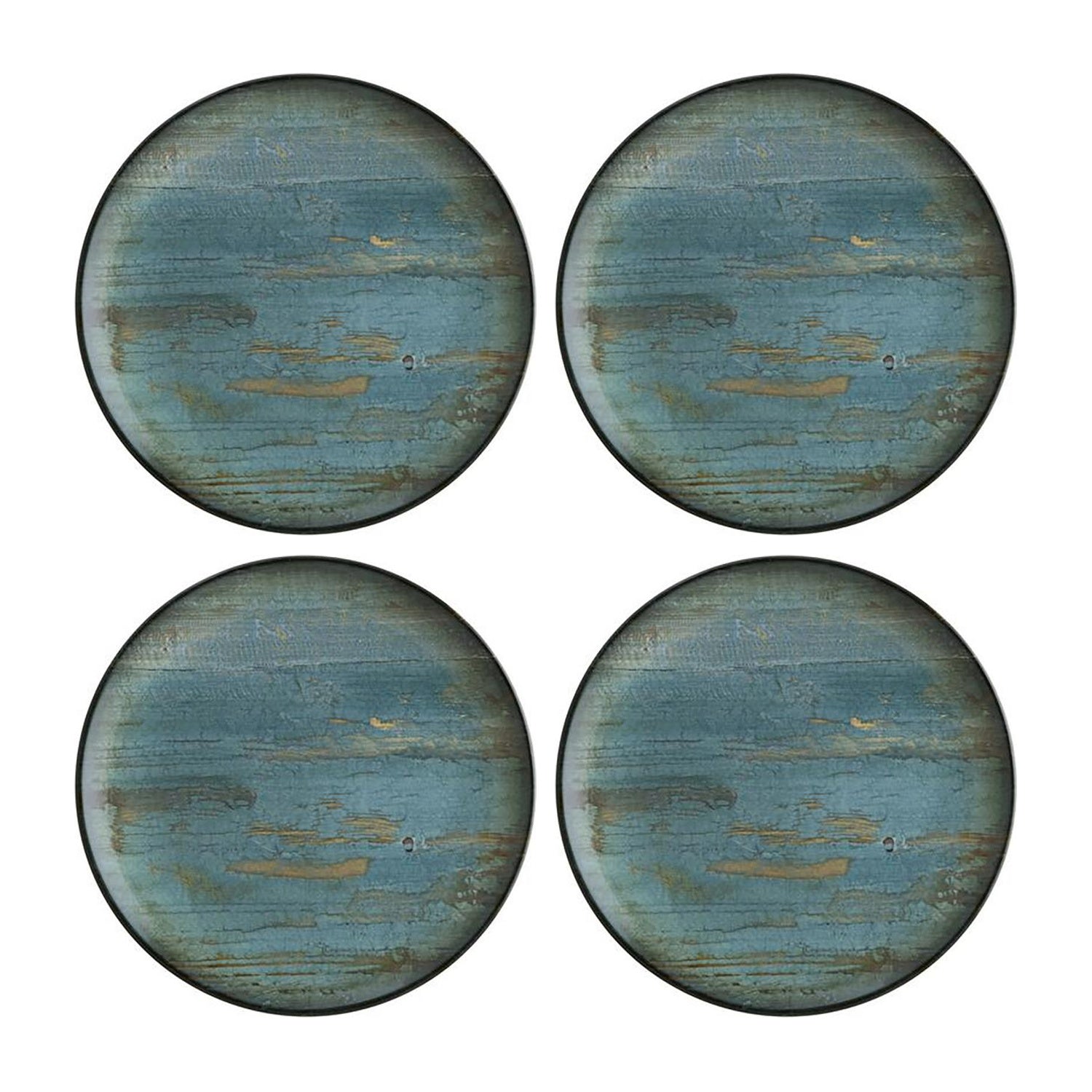 Bonna China Cora dia.9"  Round Decorated Porcelain Plate (Set of 4)