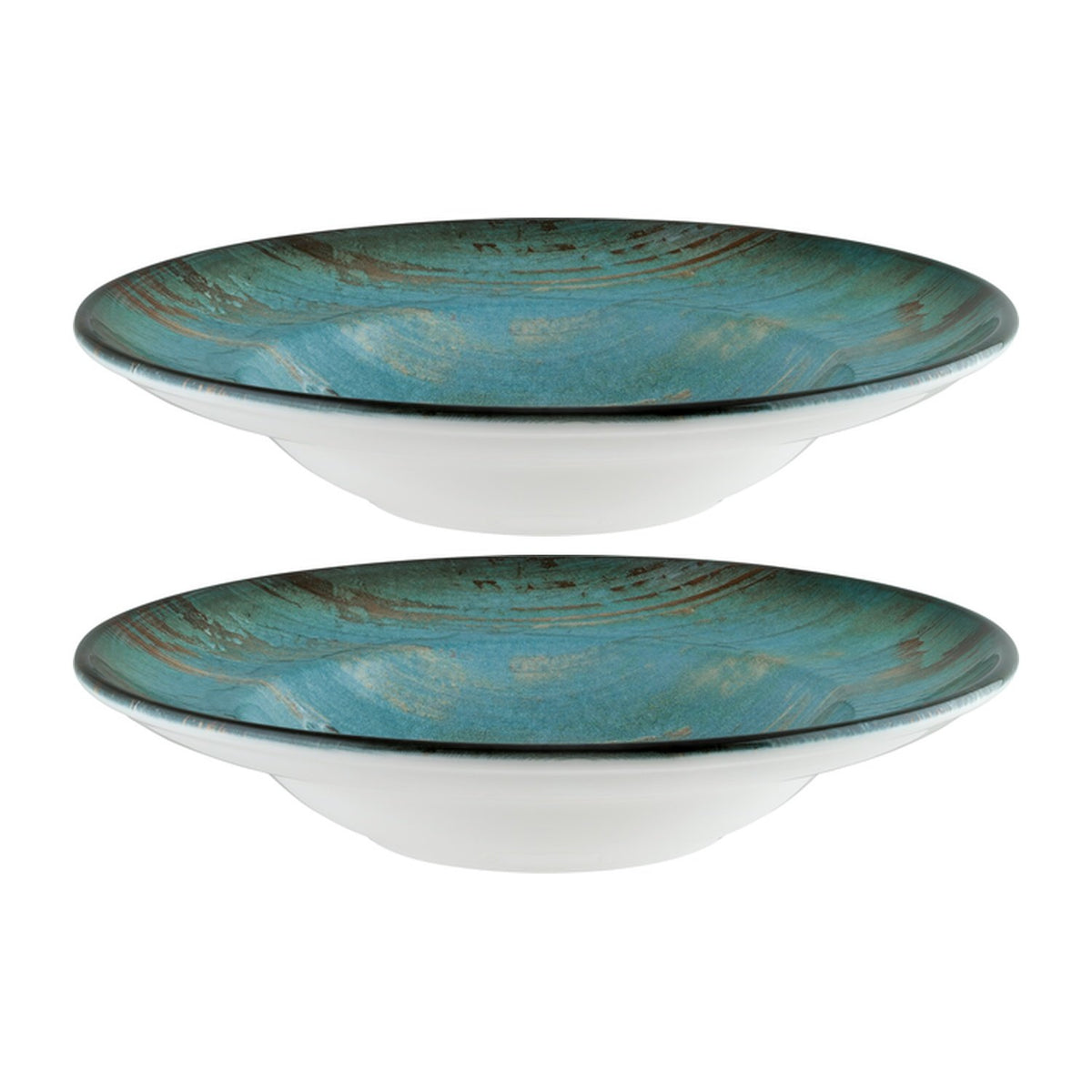 Bonna China Cora dia.9.5" h:2" 14 oz. Round Decorated Porcelain Bowl (Set of 2)