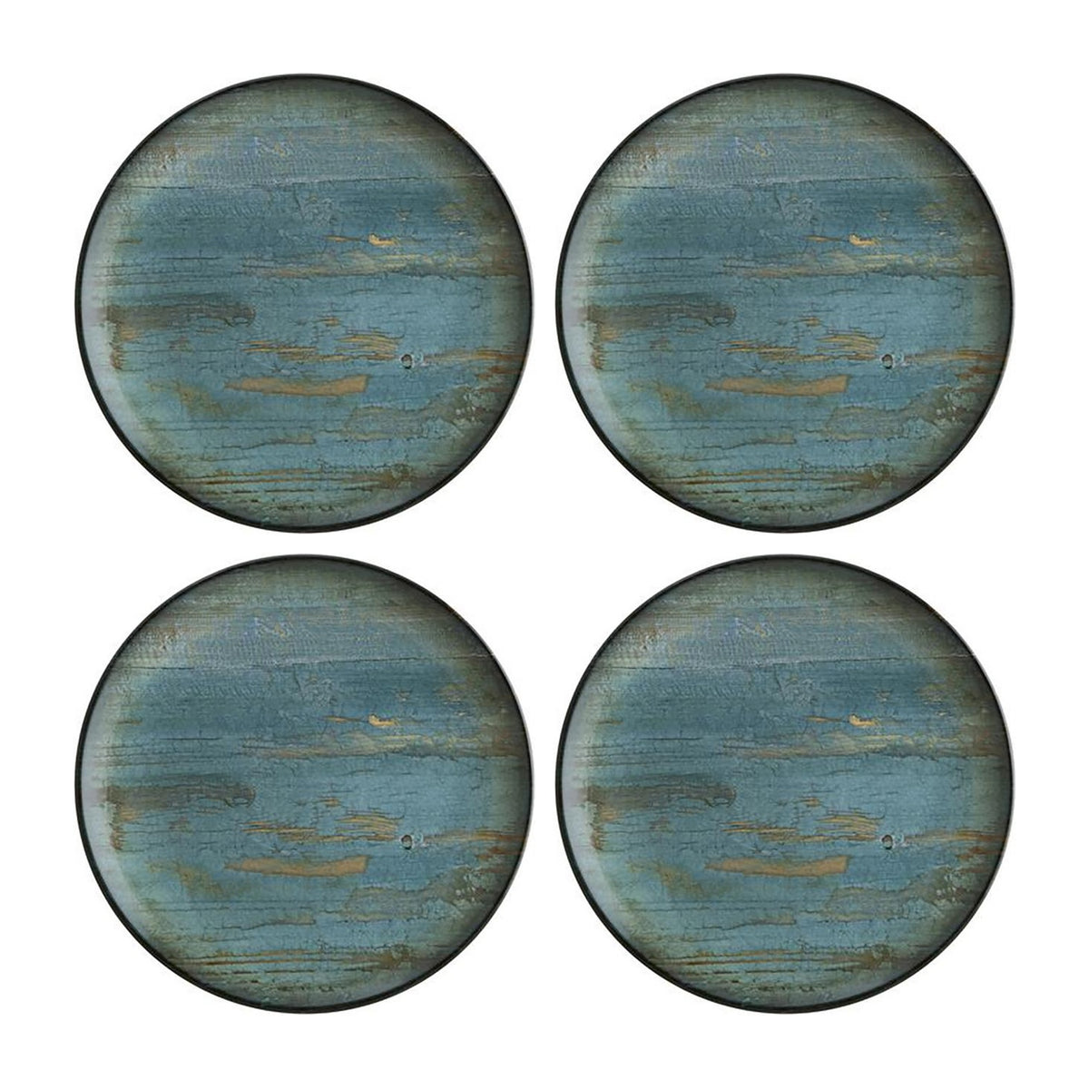 Bonna China Cora dia.10"  Round Decorated Porcelain Plate (Set of 4)