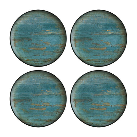 Bonna China Cora dia.10.5"  Round Decorated Porcelain Plate (Set of 4)