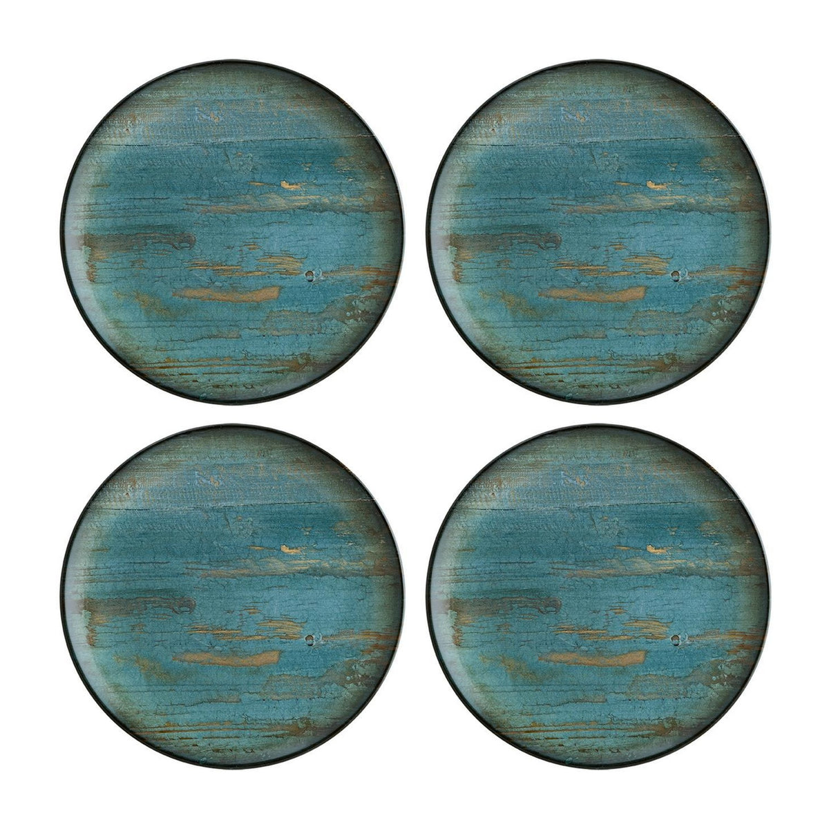 Bonna China Cora dia.12"  Round Decorated Porcelain Plate (Set of 4)