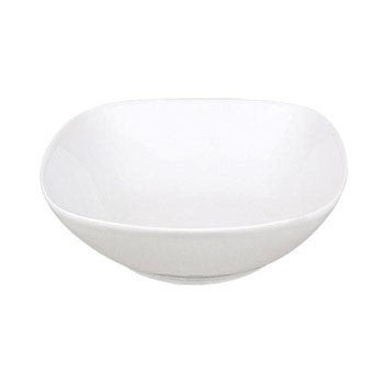 Porcelain Mimoza 8.25" x 8.25" x h:2.5" 36 oz. Square White Porcelain Bowl (Set of 2)