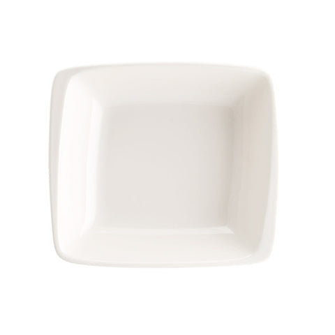 Bonna China Moove 7.5" x 6.5" x h:2" 20 oz. Square Warm White Porcelain Bowl (Set of 2)