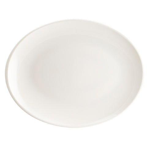 Bonna China Moove 14.25" x 11" x h:1.25" Oval Warm White Porcelain Platter