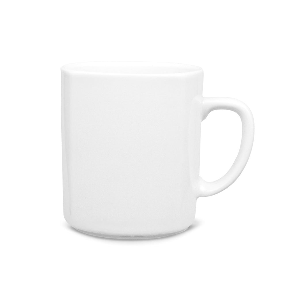 Mimoza Round White Porcelain Mug  dia.3" h:3.5" 10 oz. (Set of 4)