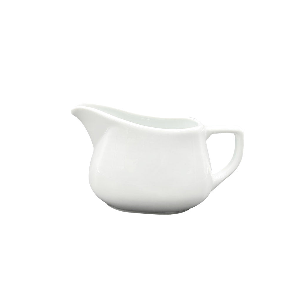 Delta Oval White Porcelain Sauce Boat  6" x 3.5" x h:3.5" 12 oz.