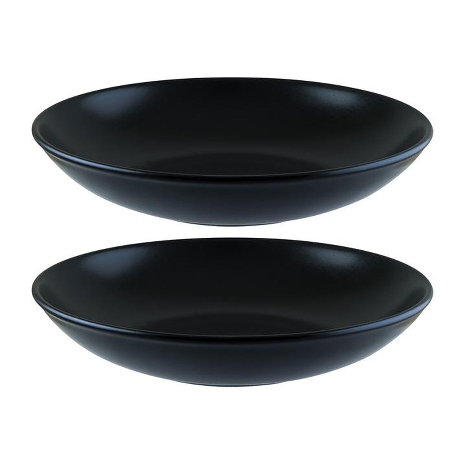 Bonna China Notte dia.10" h:2" 44 oz. Round Black Porcelain Bowl (Set of 2)