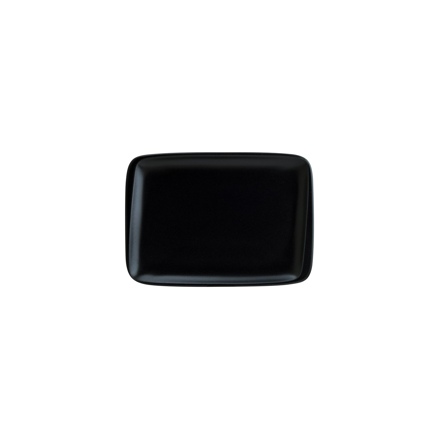 Bonna China Notte 9" x 6"  Rectangular Black Porcelain Plate (Set of 2)