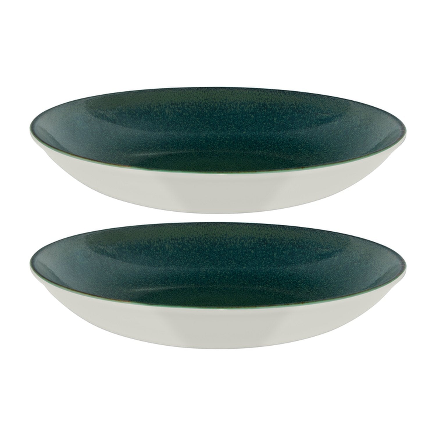 Bonna China Alanis dia.11" h:2.5" 57 oz. Round Blue Porcelain Bowl (Set of 2)