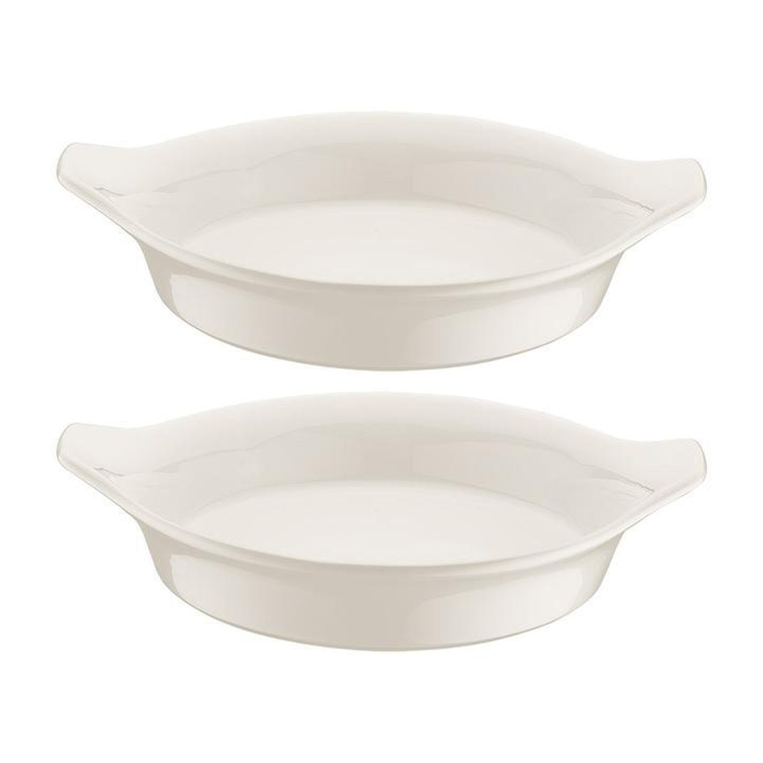 Bonna China Gourmet dia.8.5" h:1.5" 15 oz. Round Warm White Porcelain Oven Dish (Set of 2)