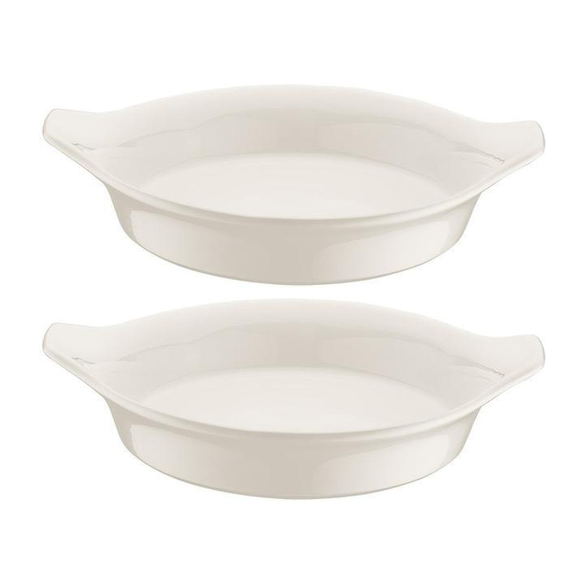 Bonna China Gourmet dia.9.75" h:1.75" 25 oz. Round Warm White Porcelain Oven Dish (Set of 2)