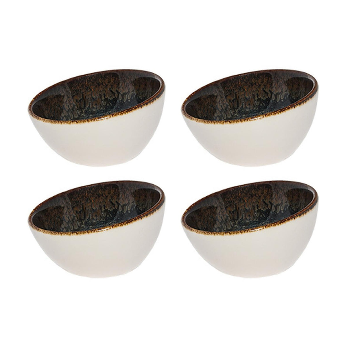 Bonna China Dhara dia.3.25" h:1.75" 2 oz. Round Brown Porcelain Ramekin (Set of 4)