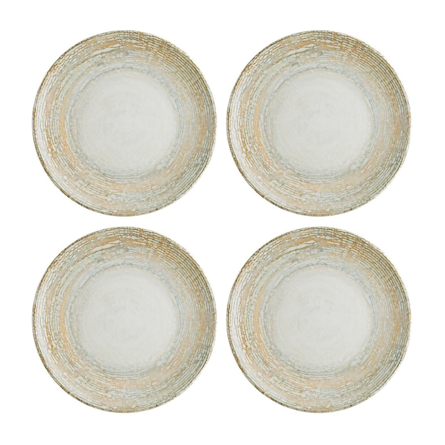 Bonna China Sands dia.10"  Round Decorated Porcelain Plate (Set of 4)