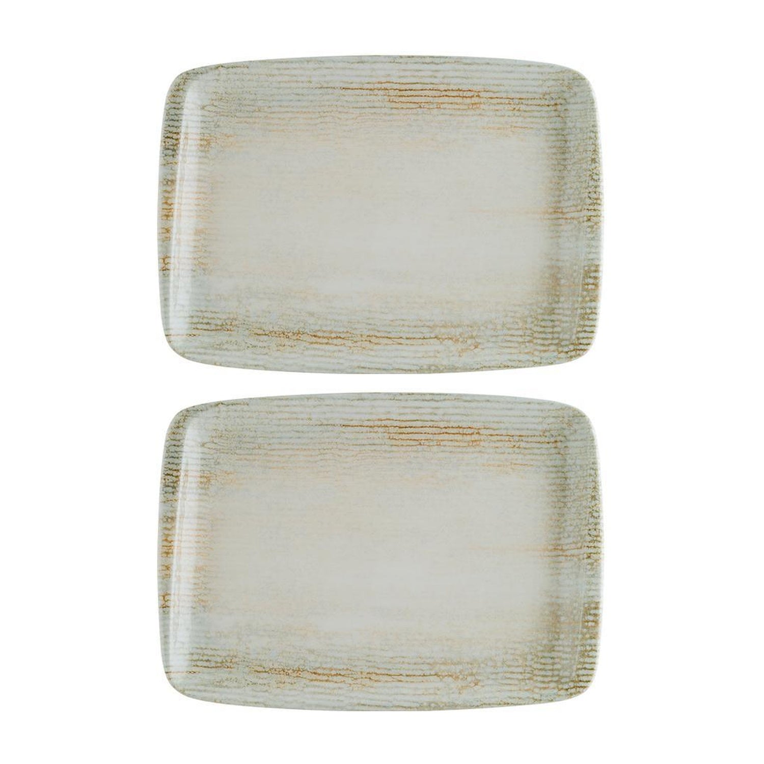 Bonna China Sands 9" x 6"  Rectangular Decorated Porcelain Plate (Set of 2)