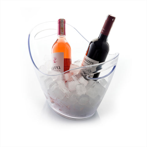 Oval Clear Polycarbonate Ice Bucket 13.75" x 13.75" x h:10"