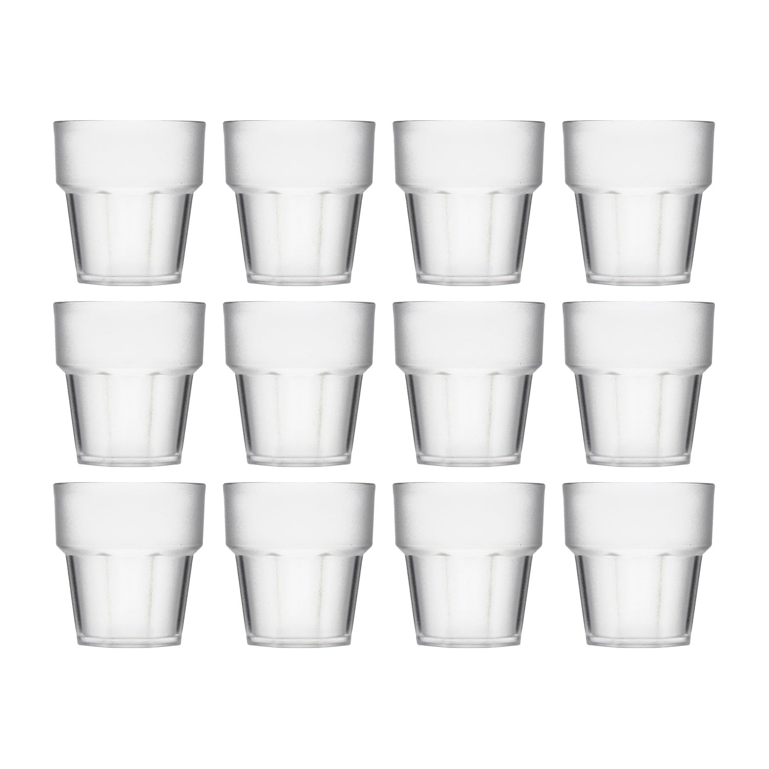 Round Frosted Polycarbonate Tumbler  dia.3.25" h:3.5" 8 oz. (Set of 12)