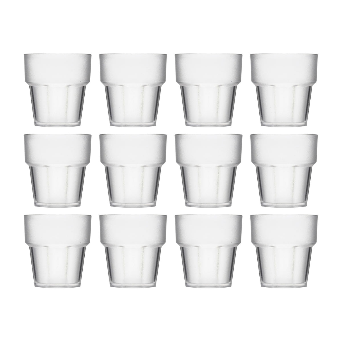 Round Frosted Polycarbonate Tumbler  dia.3.25" h:3.5" 8 oz. (Set of 12)