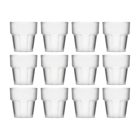 Round Frosted Polycarbonate Tumbler  dia.3.25" h:3.5" 8 oz. (Set of 12)