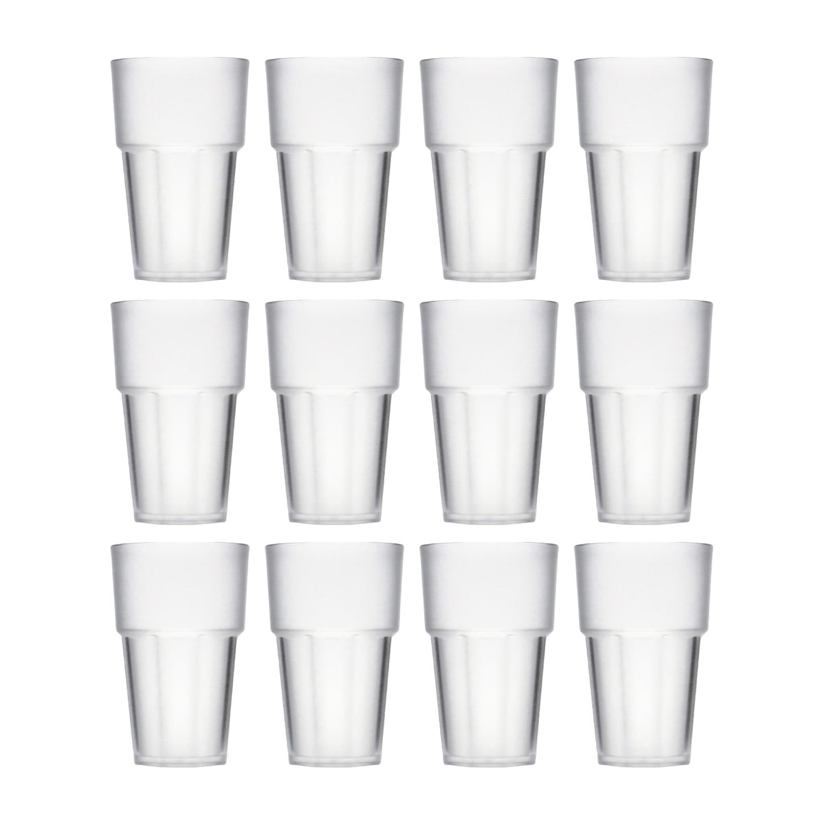 Round Frosted Polycarbonate Tumbler  dia.3.25" h:5.25" 14 oz. (Set of 12)