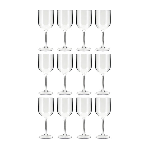 Round Clear Polycarbonate Cocktail/Wine dia.3.25" h:8.75" 16 oz. (Set of 12)