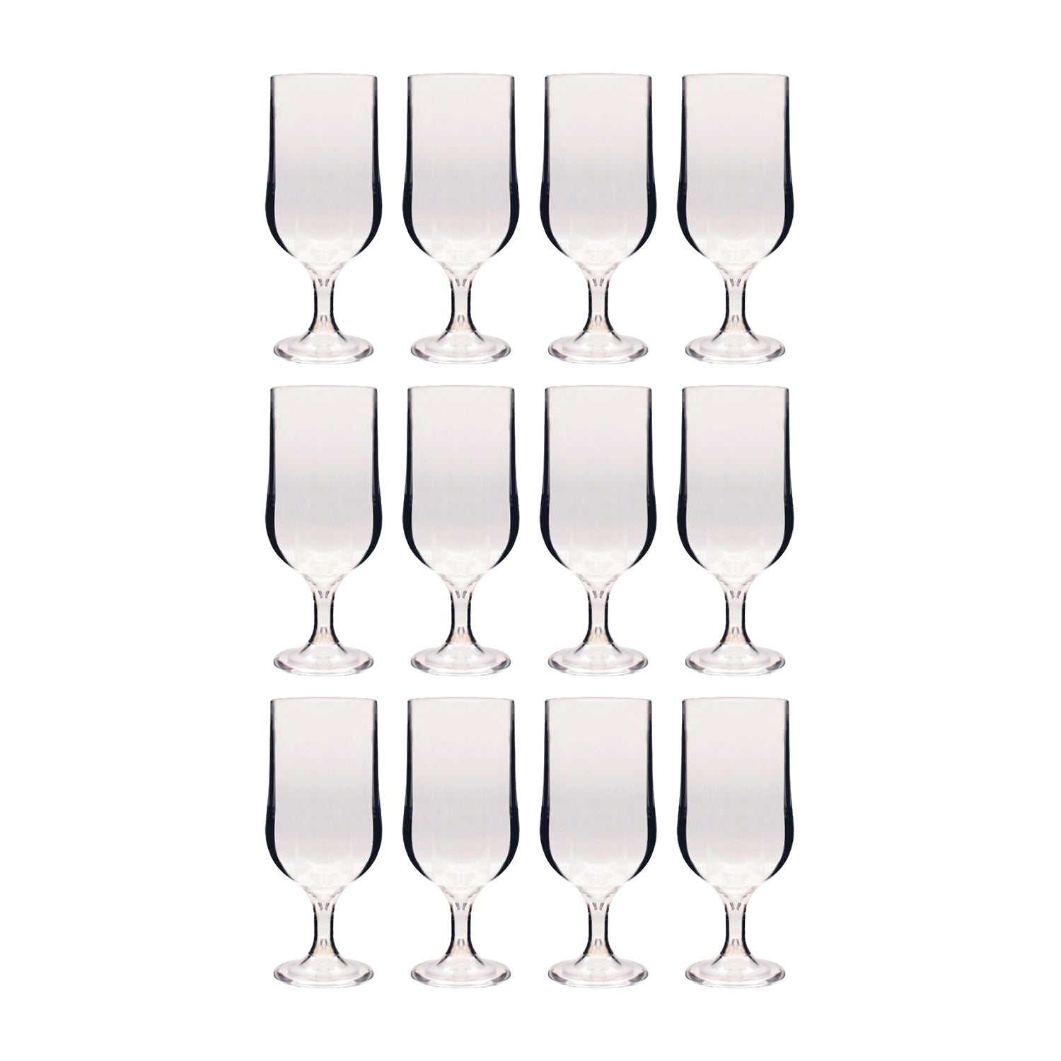 Round Clear Polycarbonate Goblet  dia.2.75" h:7" 13 oz. (Set of 12)