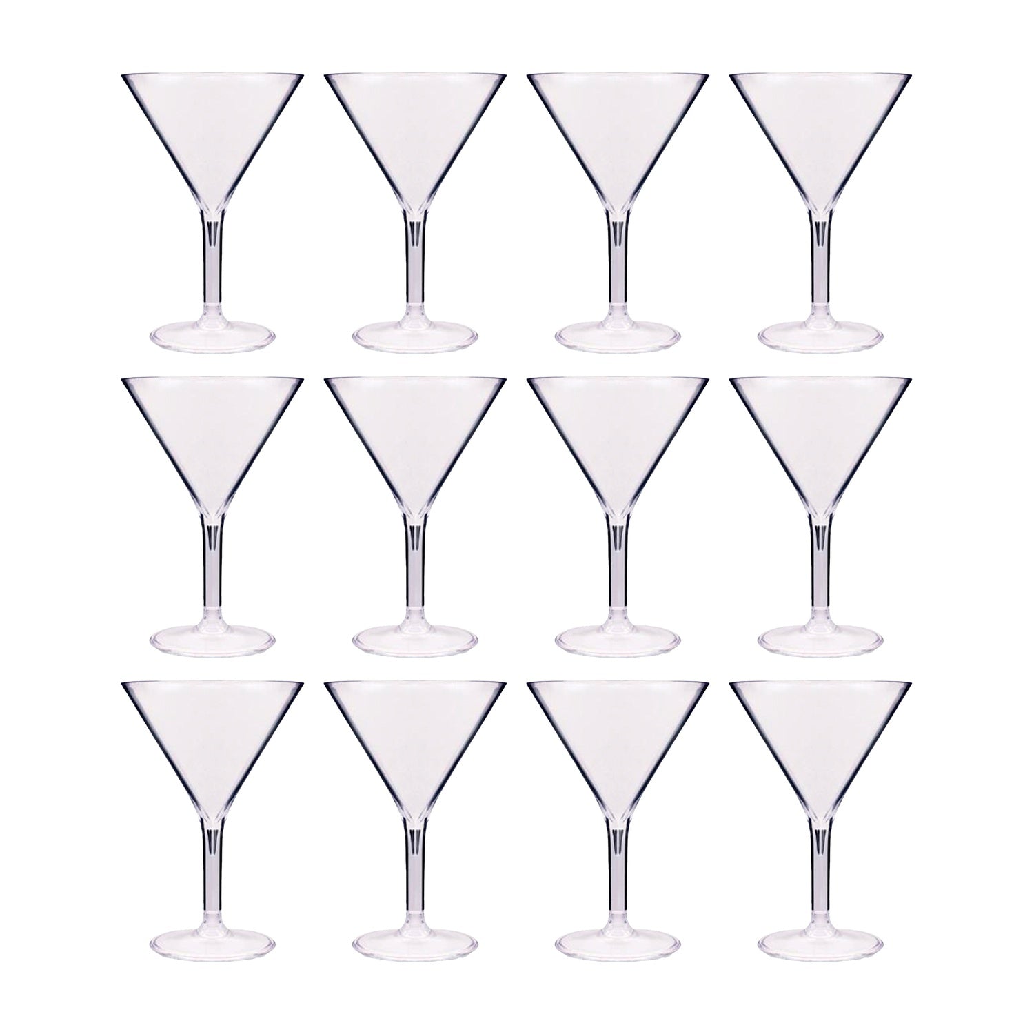 Round Clear Polycarbonate Martini dia.4.5" h:6.5" 9 oz. (Set of 12)