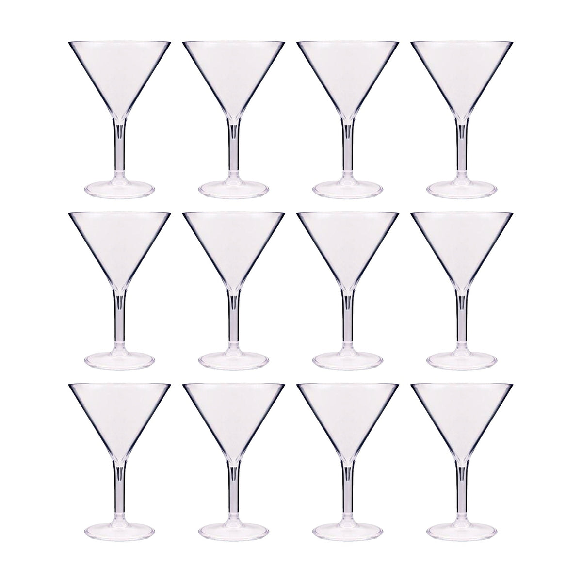 Round Clear Polycarbonate Martini dia.4.5" h:6.5" 9 oz. (Set of 12)