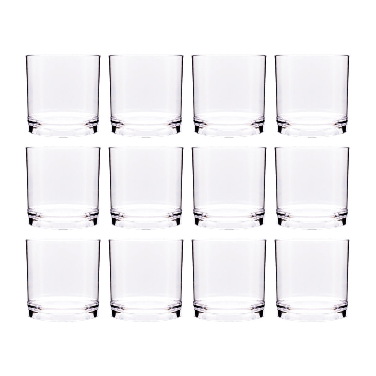 Round Clear Polycarbonate Whisky Glass dia.3" h:3" 8 oz. (Set of 12)