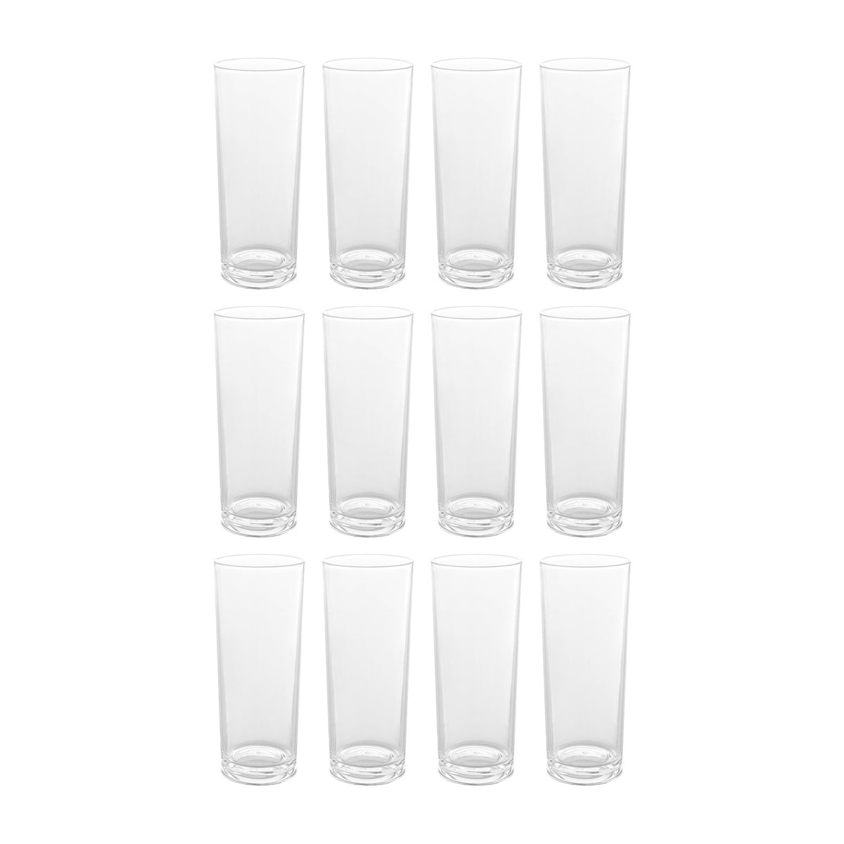 Round Clear Polycarbonate Long Drink dia.2.5" h:6" 11 oz. (Set of 12)