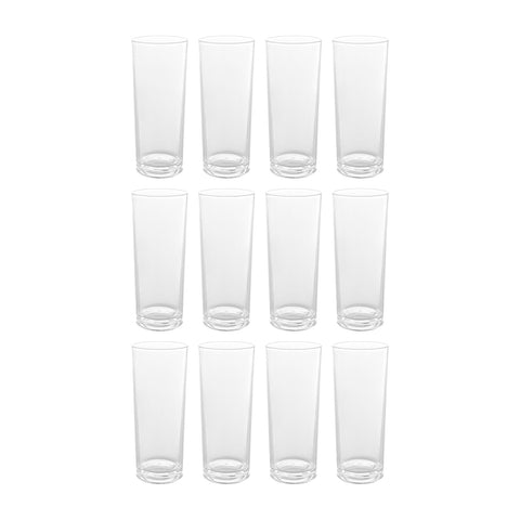 Round Clear Polycarbonate Long Drink dia.2.5" h:6" 11 oz. (Set of 12)