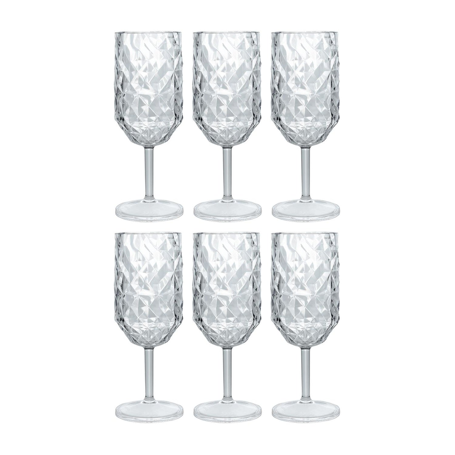 Round Clear Polycarbonate Goblet dia.2.5" h:7" 8 oz. (Set of 6)