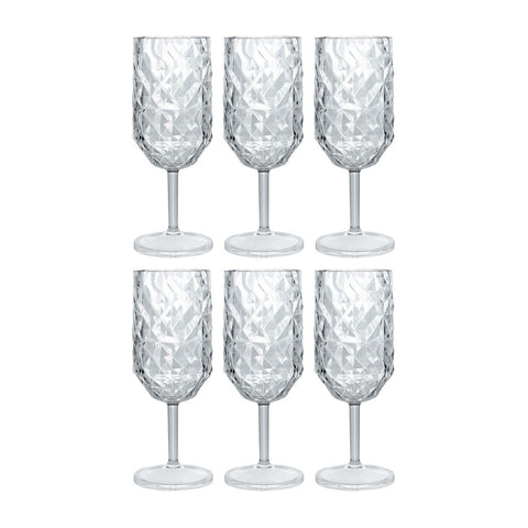 Round Clear Polycarbonate Goblet dia.2.5" h:7" 8 oz. (Set of 6)