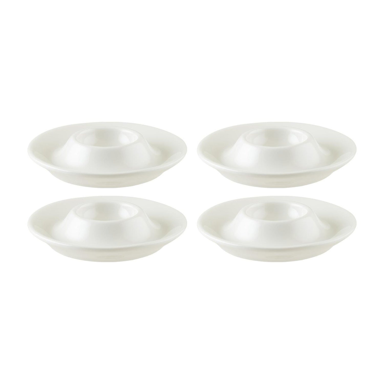 Bonna China Gourmet dia.4.25" h:1" Round Warm White Porcelain Egg Cup (Set of 4)